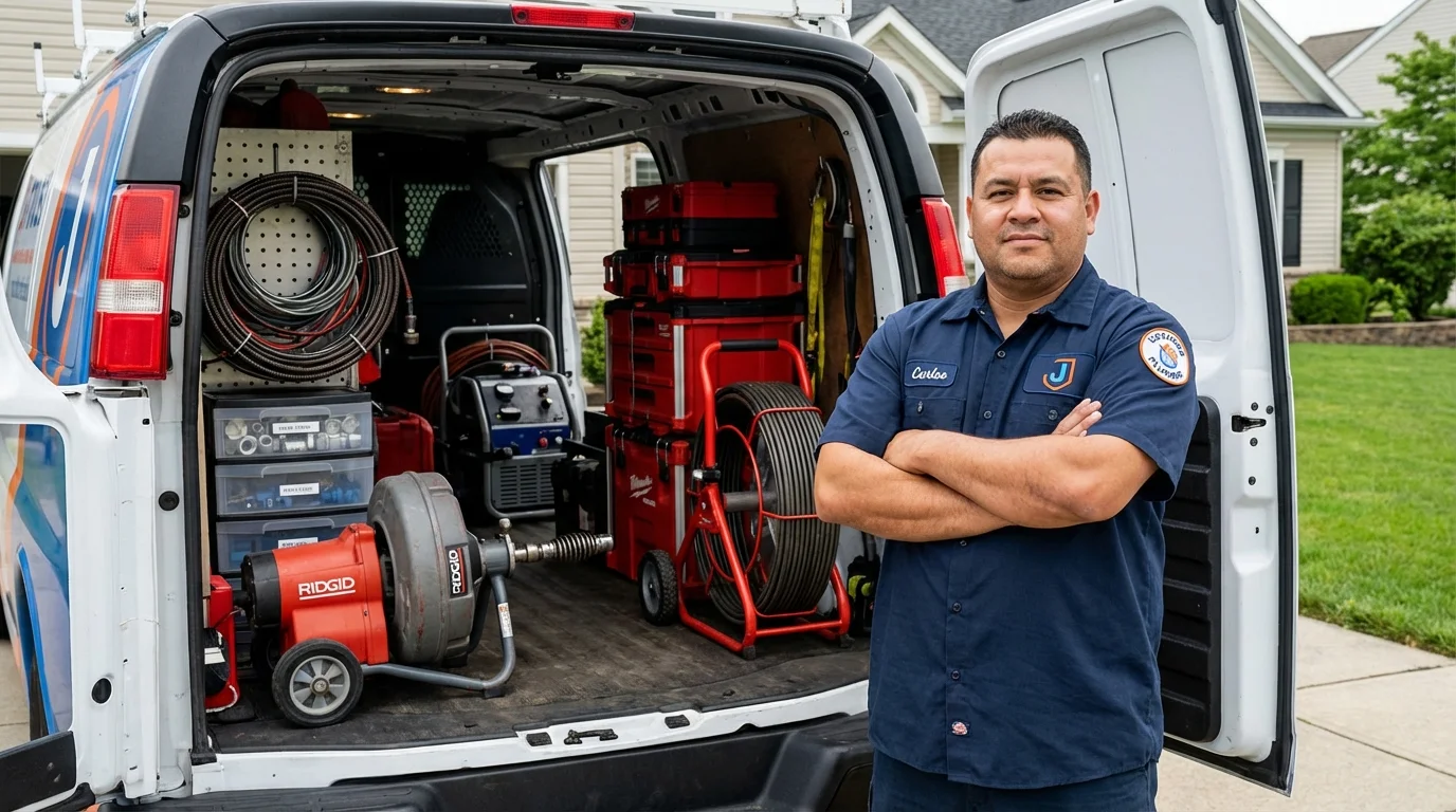 Professional drain cleaning equipment and Johns Plumbing LLC plumber in George
